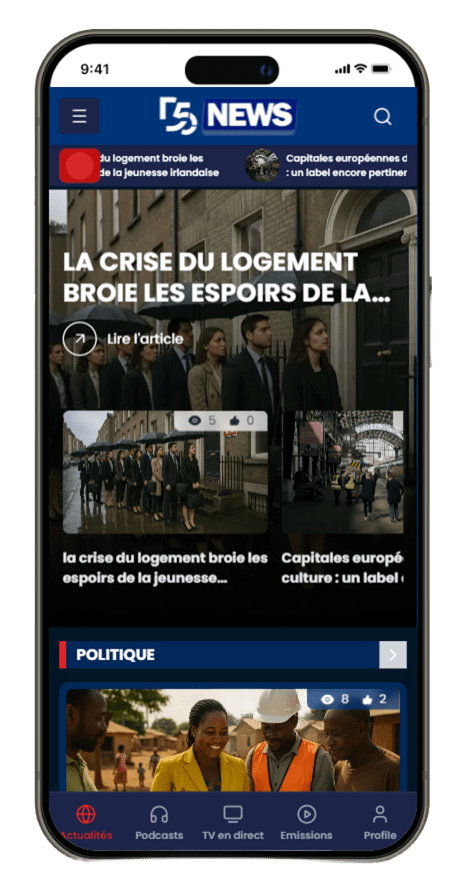 page détail accueil du site d5news sur mobile
